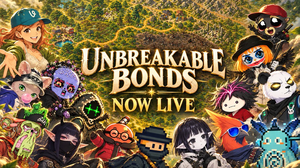 valhistgame's tweet photo. Unbreakable Bonds is live!

   This is my biggest game yet, where you’ll dive into a multiverse of characters from Twitter. The game itself is a mix of a board game and a roguelike. Build your team, complete quests, and defeat monsters - to win, you need to earn 20 victory points!

   https://t.co/tkFzFXol6v

   The initial prize pool is $1,103 and will be increased by the amount that people don’t win in the game. The game is designed to return 105% of the funds with normal play, but if people don’t win - they will get all the funds back through the leaderboard

   You can get onto the leaderboard by finding treasure maps from blue quests. Treasure maps are counted if you find the map and successfully complete the run!

   There are 370 characters in the game - not just 370 characters on the map, but playable characters with animations, abilities, and quests. I hope you enjoy the game