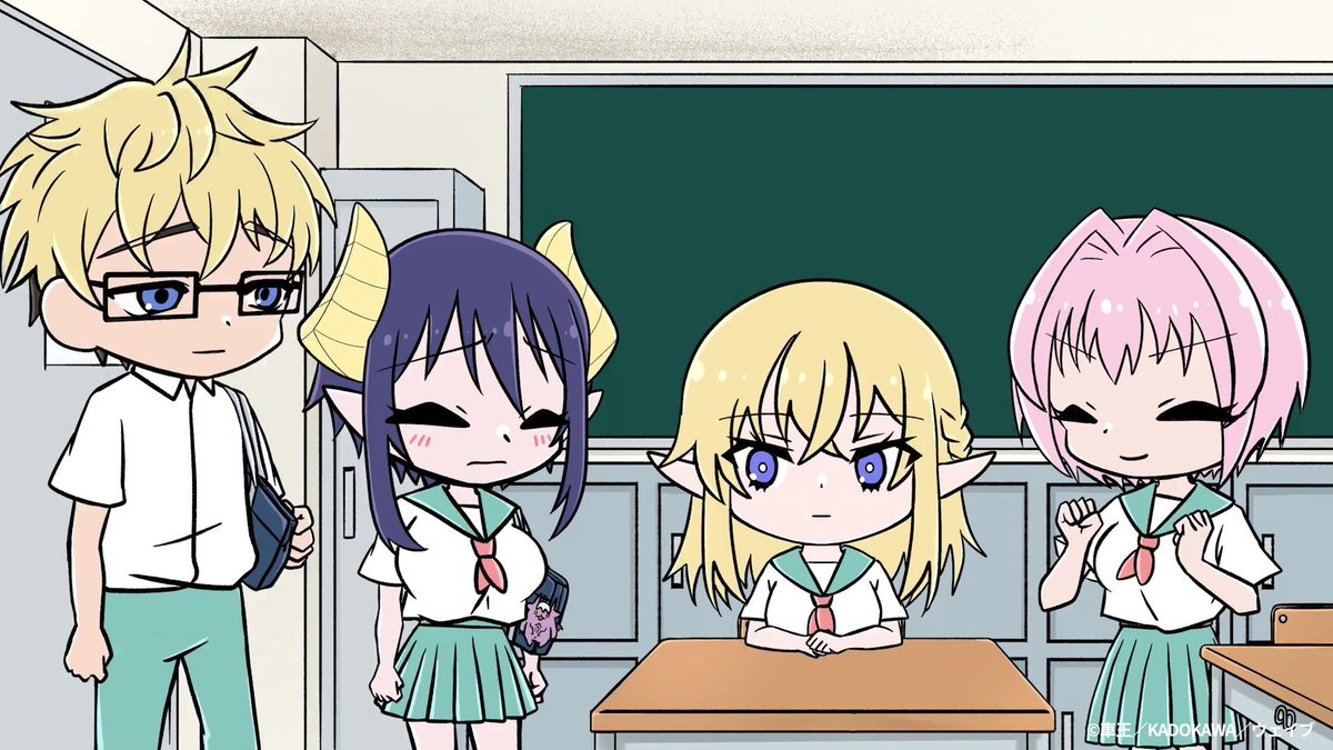 dksummon_anime's tweet photo. ◤￣￣￣￣￣￣￣￣￣￣￣￣￣￣￣￣￣◥
TVアニメ『ダークサモナーとデキている』
　👿第1話 放送終了💜
◣＿＿＿＿＿＿＿＿＿＿＿＿＿＿＿＿＿◢

第1話「ダークサモナーと堅物神官」

ご視聴ありがとうございました！
このあと、各種配信サービスにて順次配信スタート✨
ミニアニメも順次配信開始！ぜひご覧ください📺

完全デレギュラ版はアニメフェスタにて配信中！
▶︎https://t.co/lMuRxYLLwN

来週10/11(日)25:20より、第2話「ダークサモナーと出られない部屋」。
来週もお楽しみに🌟

#アニメダークサモナー