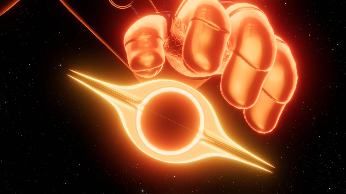 Proto_pabz's tweet photo. Get spaghettified, silly~  

Synth Model: Nicoreda  
Black Hole model by: Nestaeric 
Retexture and VRC avi by me https://t.co/HHdGlGXBJi