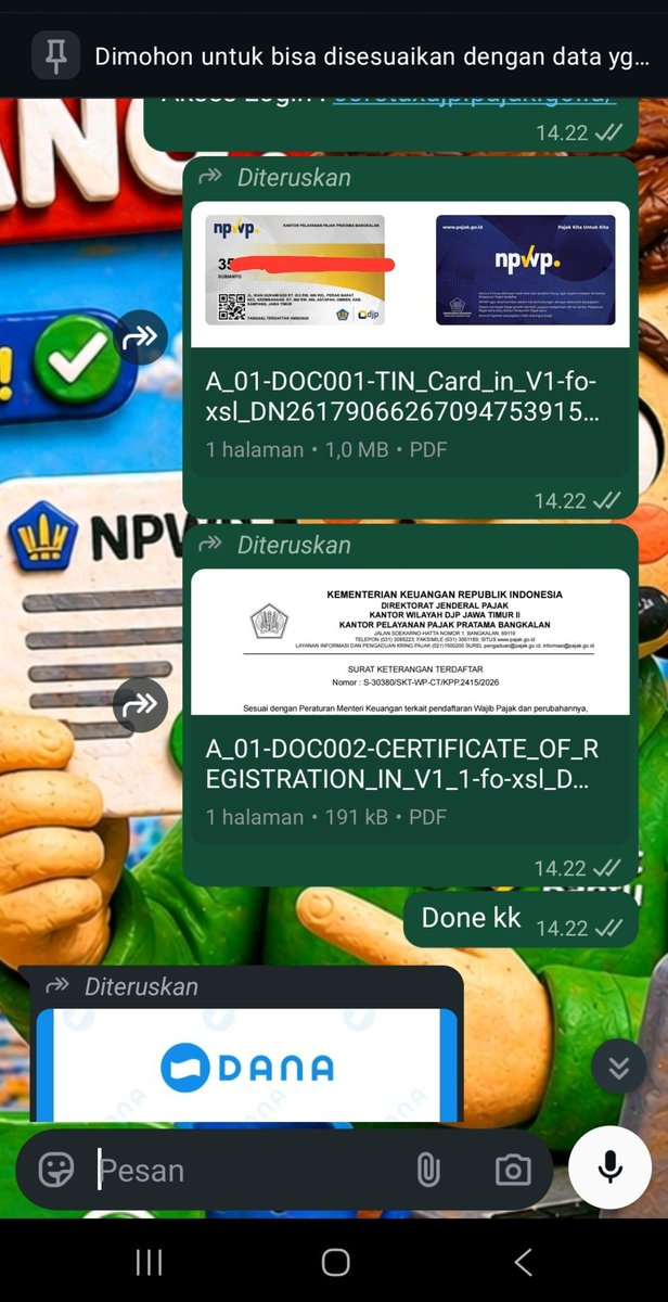 SobatBantu's tweet photo. Jasa Pembuatan NPWP &amp; NIB — Sobat Bantu siap bantu sampai beres!

📲 085756071950
Chat sekarang, kami bantu prosesnya! https://t.co/04EnAYyxxw