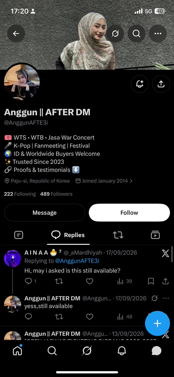 vmlxyz's tweet photo. @Azlbrachio Thanks for sharing!! She’s still actively scamming people and now she changed her username to this.. her price was so good to be true. https://t.co/rhAPMHCIKe