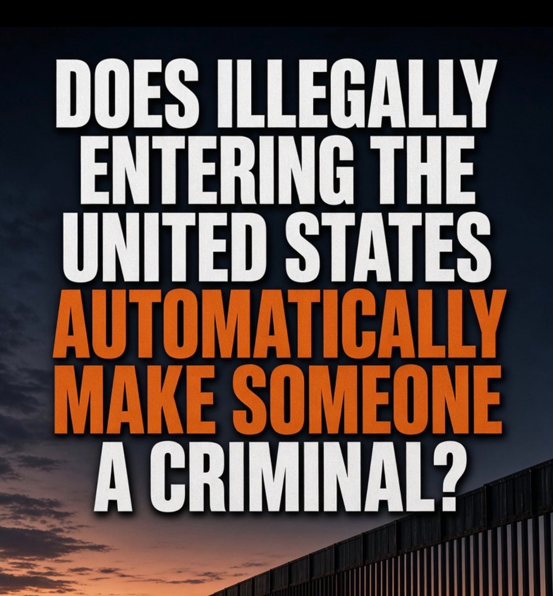 itsrosesm's tweet photo. Illegal entry. Crime or not? https://t.co/DYugvD2SX4