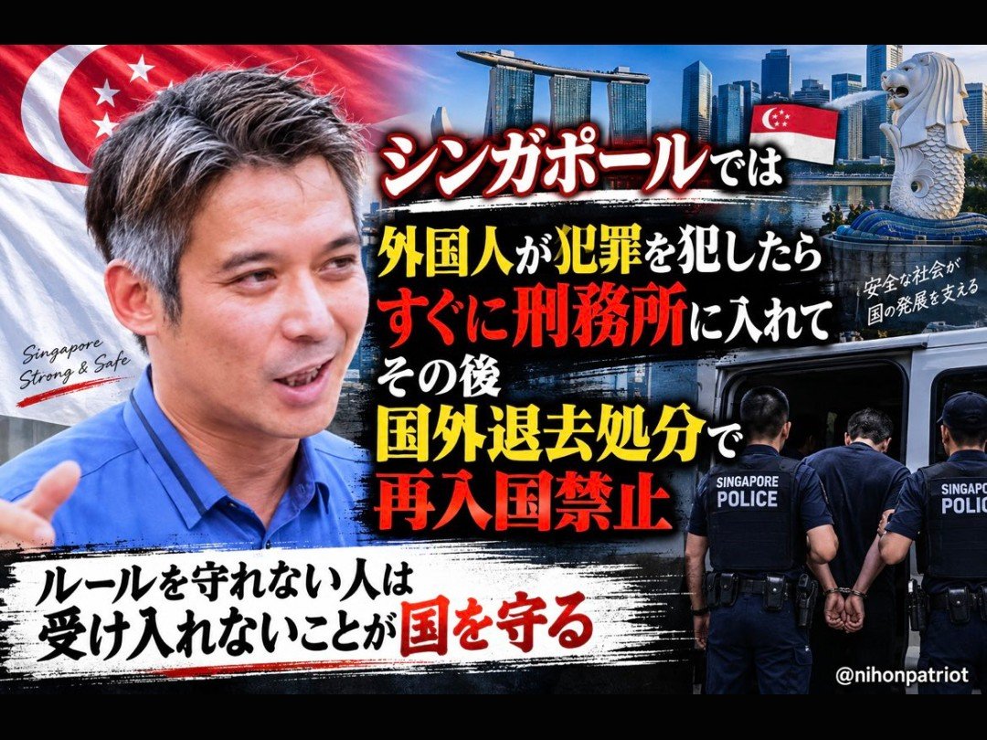 Light84616715's tweet photo. @swim_shu さ、再逮捕？　再犯？
シンガポールを見習うべきだと思う🇸🇬✨️ https://t.co/w3XSsTHO5b