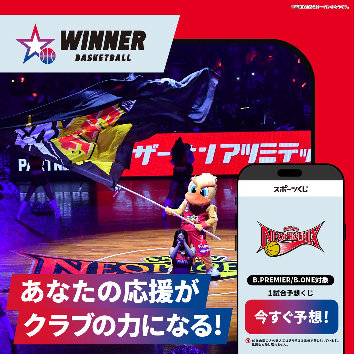 NEO_PHOENIX's tweet photo. ／
あなたの応援がクラブの力になる！
＼

下記 #三遠ネオフェニックス 専用URLよりご購入いただくと、売上の一部がクラブへ還元されます👏

皆さんの予想がクラブの強化につながります🙋‍♀️
#スポーツくじWINNER で予想を楽しみながら、フェニックスへの応援をよろしくお願いします！

ご購入はこちらから
https://t.co/QiZ8299iO4

#Bリーグ #pr