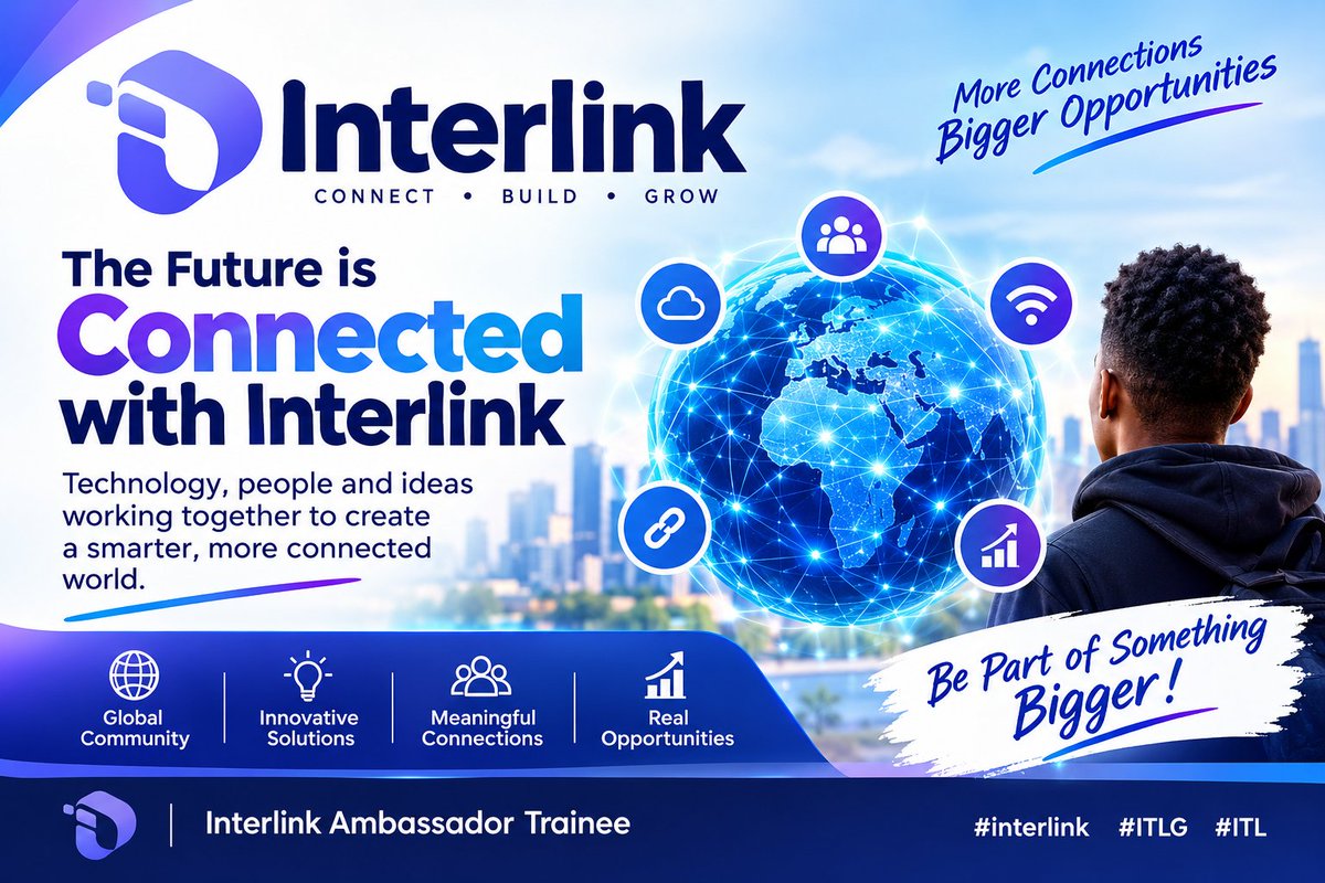 kingadesuccess's tweet photo. Every journey begins with one step, and every great network begins with one connection. Keep moving forward with InterLink. 🌐

#interlink #ITLG #ITL https://t.co/BwJ7P7eDeu