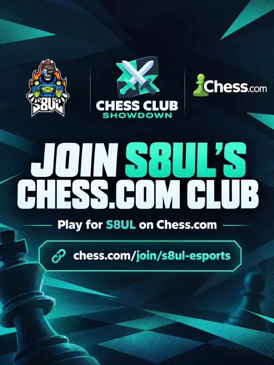 chesscom_in's tweet photo. Be a part of the big club showdown!

Here's your chance to be a part of @S8ulesports chess club and participate in the event!

The event begins at 8.30pm IST! 

Club:https://t.co/wUwqdw6IDy https://t.co/YeinxLyRIU