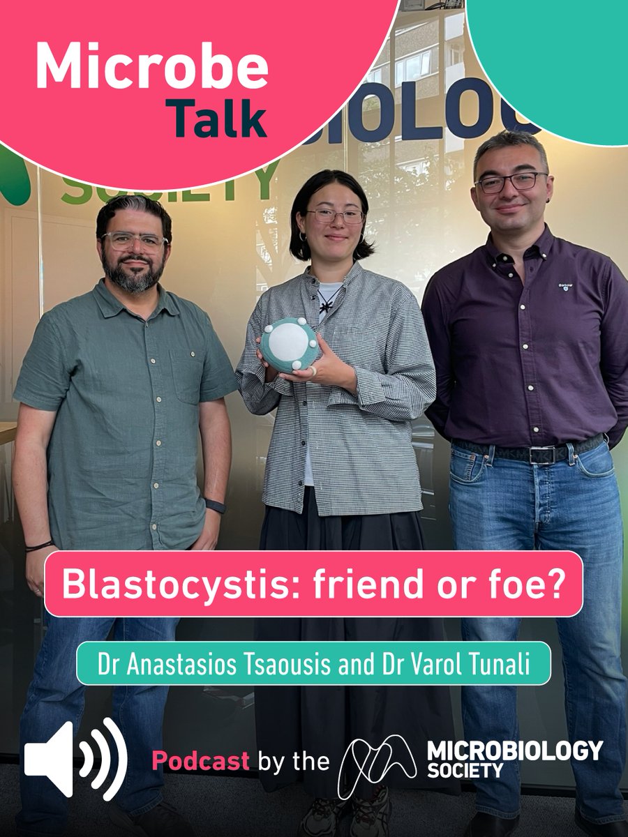 MicrobioSoc's tweet photo. 🔍It's the most abundant eukaryotic microbe in humans… But what role does it play?

Listen in to this month's Microbe Talk as Lilly chats with @ADTsaousis and Dr Varol Tunali to talk about what the evidence is actually uncovering about Blastocystis🔗 https://t.co/4WfhDfzRmm https://t.co/EpKG20iqNz