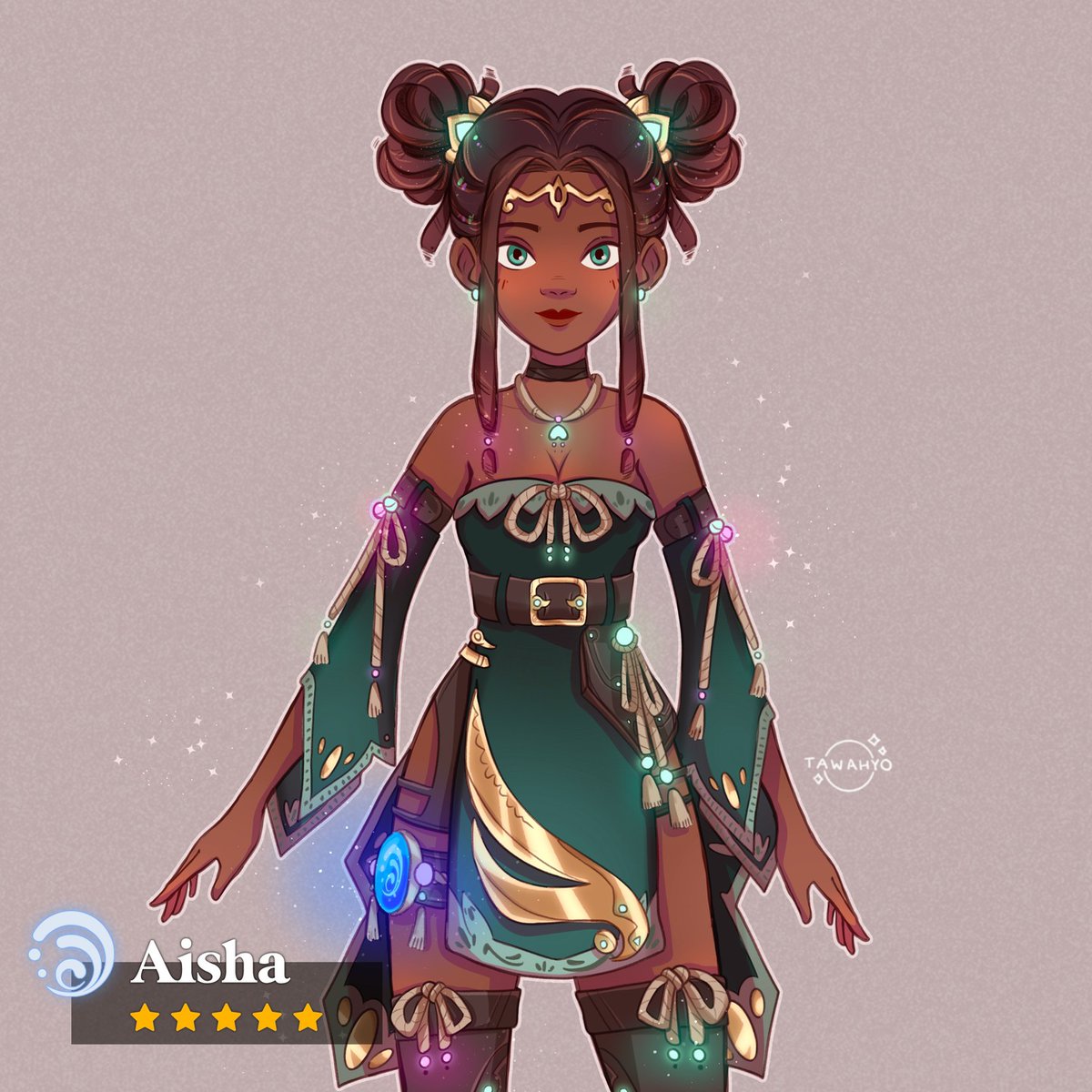 tawahyo_'s tweet photo. PART 4:  Redesigning my old “Winx as Genshin Characters” project from years ago! 
Time for Aisha - Fairy of the waves, reimagined as a Hydro character from Natlan 🌊💧
 #GenshinImpact #Winx #genshin #aisha https://t.co/ItGNxGZm5e