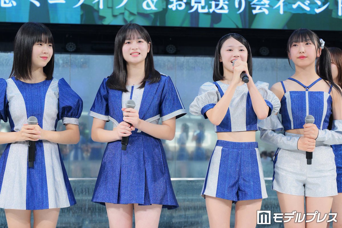 modelpress's tweet photo. モーニング娘。’26、18期メンバー4人が
初リリイベ取材でアピール🔥
https://t.co/v7BdTWrciI

石川華望
「大きいステージにたくさん立って���経験をどんどん積んでいきたい」

安田美結
「東京ドームに立ってみたい」

鈴木もあ
「いつかは自分がフォーメーションの真ん中に立って、キラキラ輝くアイドルになりたい」

杉原明紗
「学べることをたくさん学んで、もっとモーニング娘。でいろんな景色を観に行きたい」

💿️『Lonely...But not Alone／Yes か No か私か』発売記念イベント
