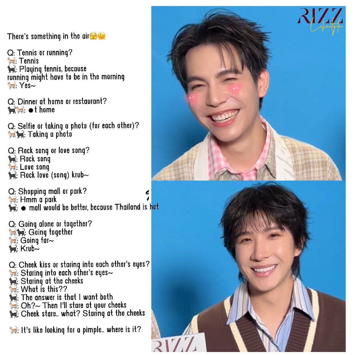 Annso1976's tweet photo. Firsts words!!
#FirstKhaotung #เฟิร์สข้าวตัง 
🐈‍⬛: Only you babe 
🐈‍⬛: From now on, there will only be you 
First answer on X to khaotung  ”one day has 24 hours but that’s okay coz you teng/babe, are my 25th hour” 
”I’m crazy inlove like Kant” “Mae mae my faen is here” “I’m grown enough to have a faen” “I was obvious all the time” “You can try to date with him, but he is not available yet” “I showed him his room, it has a balcony” “My faen at home, if not at home he is in my heart” ❤️