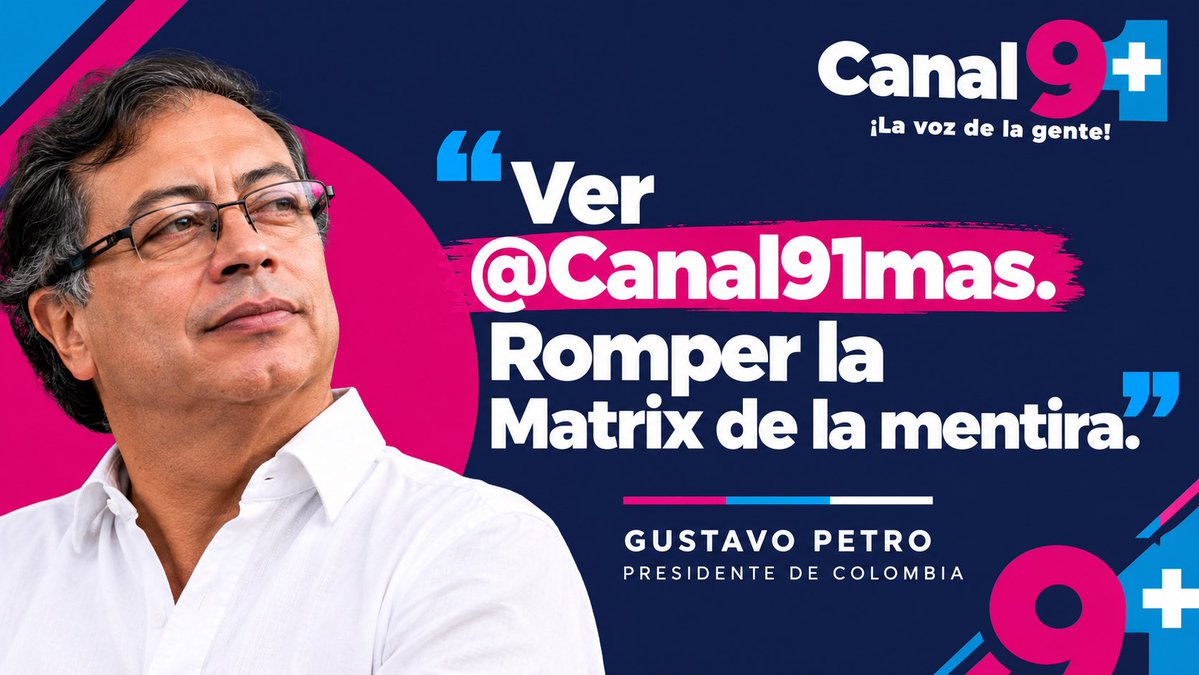 Canal91mas's tweet photo. Suscríbete a @canal91mas en todas las redes sociales para romper entre todos la “Matrix de la mentira” https://t.co/sa4Op1OXzc