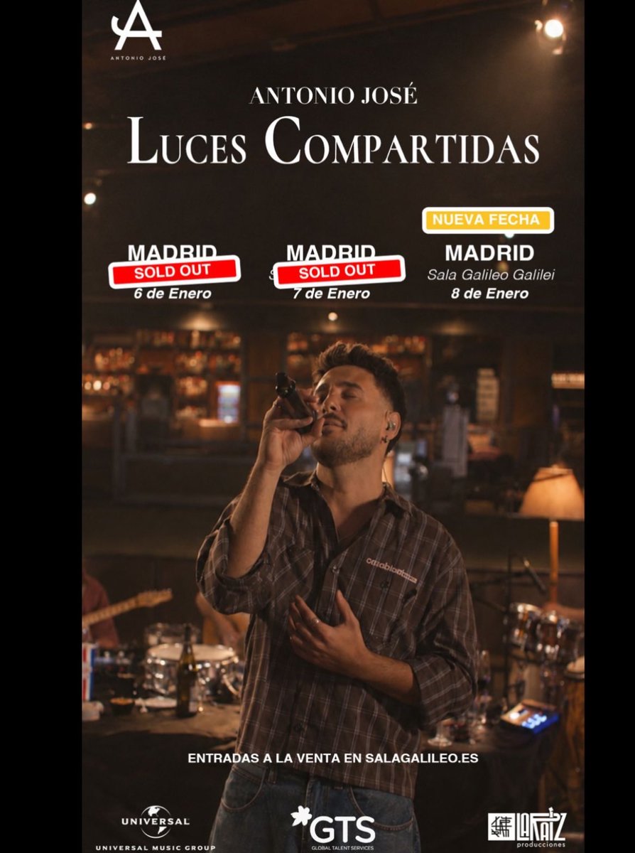 OfficialCFAJose's tweet photo. ¡QUEEEEE LOCURA! Familia Ya a la venta la 3ra fecha para Madrid en @salagalileo 🥹🥰❤️ #lucescompartidas 

Entradas disponibles aquí 🎟️ https://t.co/gvDhisPbqs https://t.co/rXmUdNHiXg