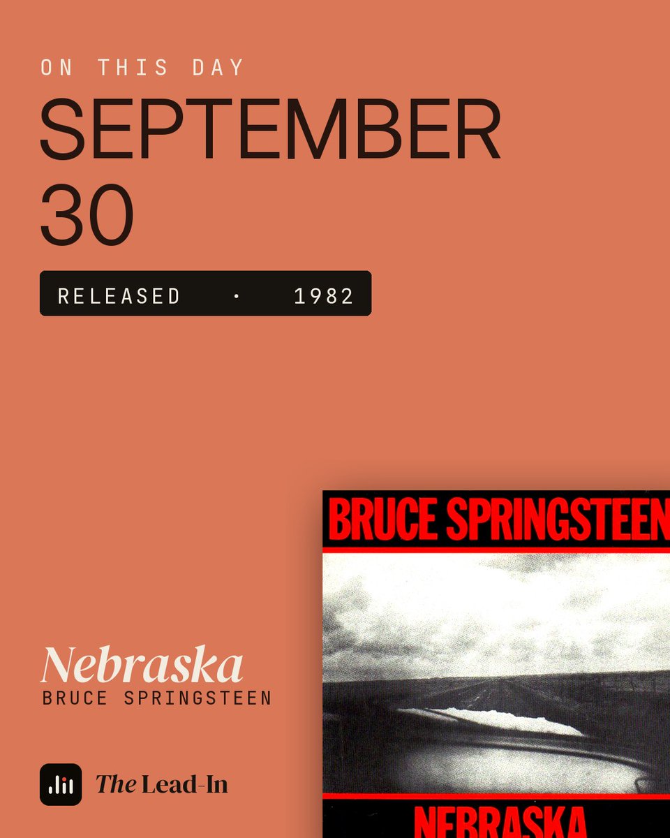 TheLead_in's tweet photo. On this day in 1982, Bruce Springsteen released Nebraska. A number one artist releases his demo tapes as the album.
https://t.co/6zd1S5rVaH
#brucespringsteen #nebraska #onthisday #vinylcommunity #vinyl https://t.co/7phmNWdQ8y