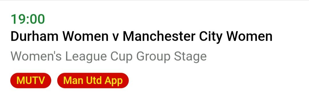 ryansmacclads's tweet photo. You need to change it to Durham Women v Manchester United Women 
@livefootyontv https://t.co/x6XqRcB2mu
