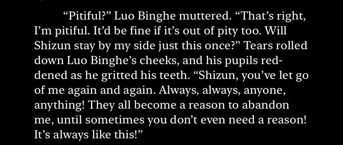 zzzixen's tweet photo. svsss specifically luo binghe has so many lines that stuck with me tbh https://t.co/tIVfkT6469