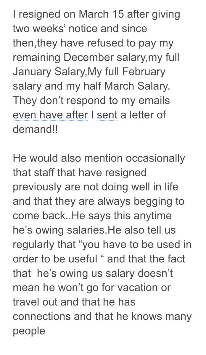 tori_vee_'s tweet photo. Please help me beg Stephen Akintayo to pay me  my three months salary and commission 😭😭😭😭😭😭😭😭😭😭😭
They have refused to pay my remaining December salary,my full January salary,my full February salary and my half march salary and commission https://t.co/Cp93eg3boS