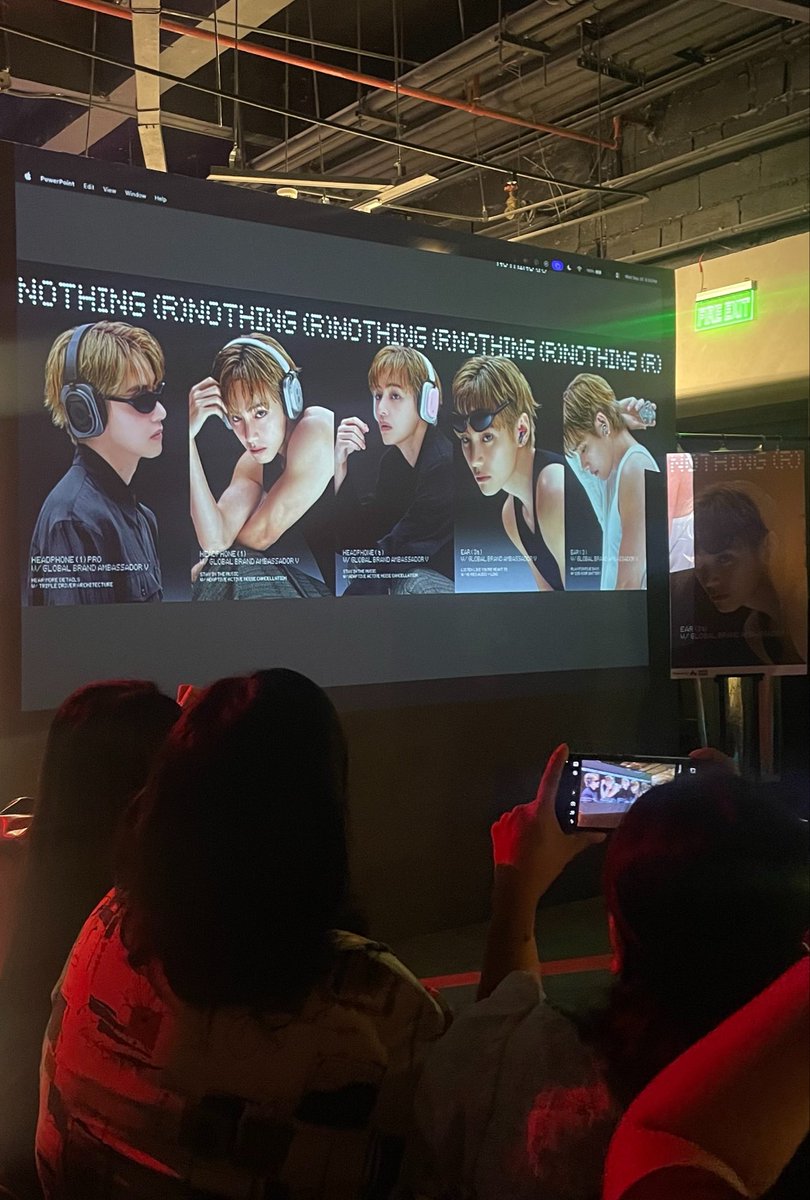 akgaepost's tweet photo. currently here at the Nothing brand launch and the host just discussed that the product has frequency boosters that is usable for those with mild hearing loss making it more perfect for their global brand ambassador :((( taehyung is so intentional :( https://t.co/7iD6ykPoHL