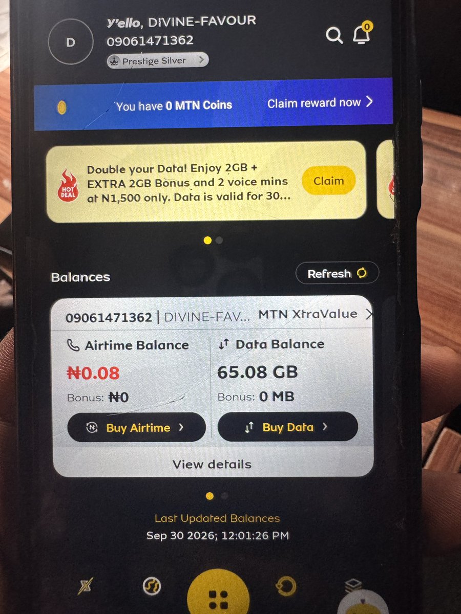 GREATSMPUNTER1's tweet photo. Update 😂 @1milusdol don burst my data 

Thanks so much https://t.co/3f4eJVpA5h