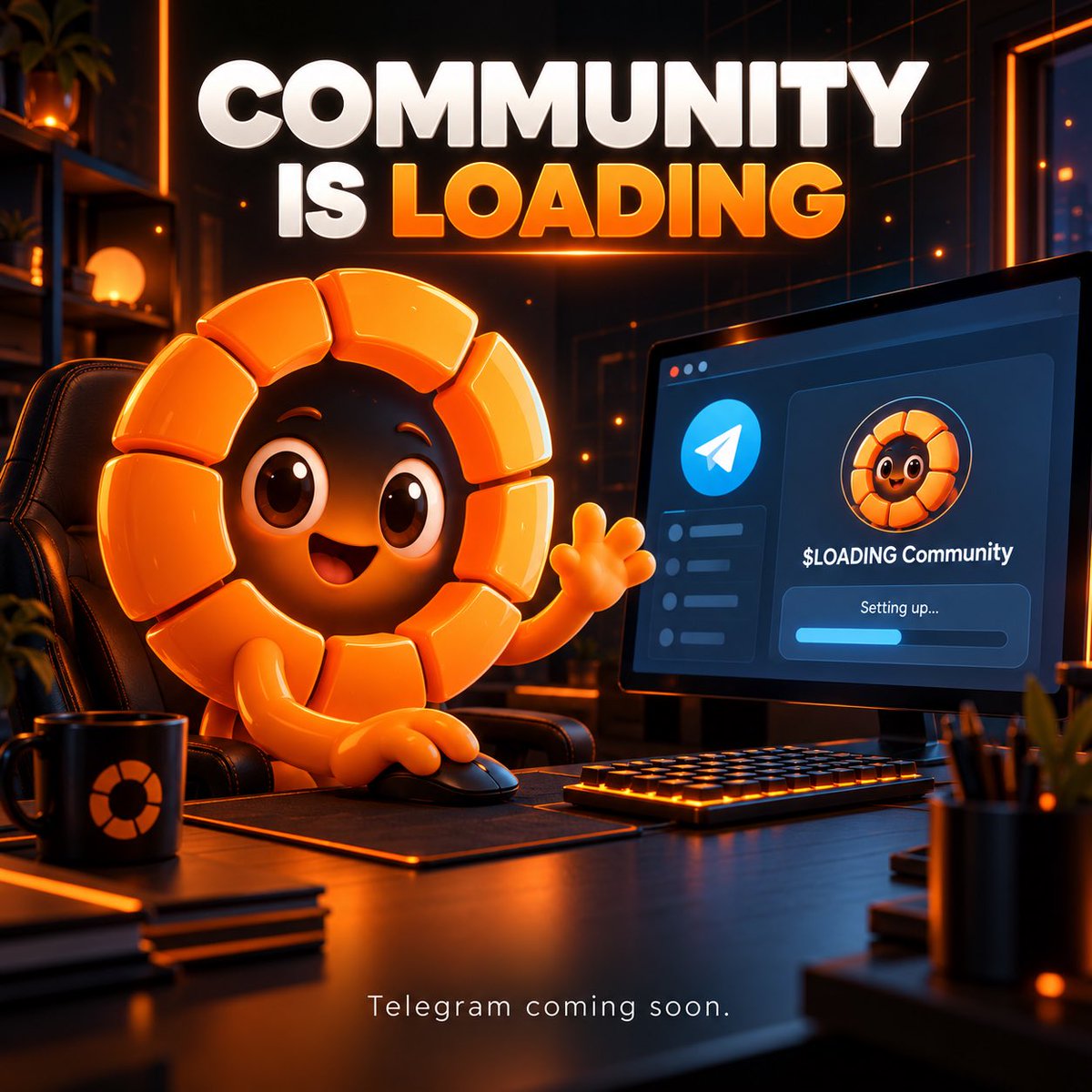LOADINGCOIN_'s tweet photo. GM 
Telegram should be done tonight. 🌙 https://t.co/19RQfHCd7z