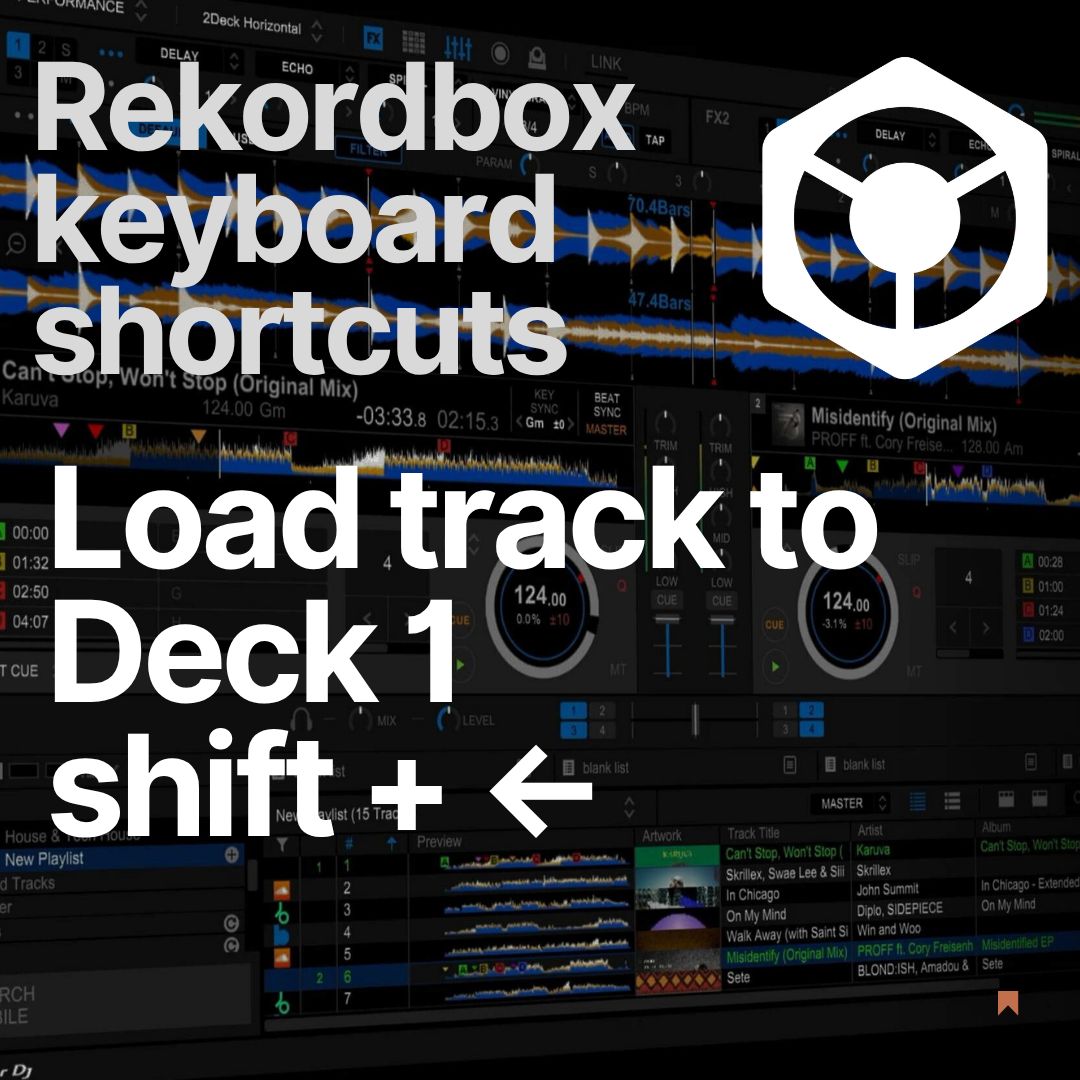 semmanchester's tweet photo. 🎧 Rekordbox Shortcut Tip
Load a selected track straight to Deck 1:
Shift + ←
A quick way to load tracks without reaching for the mouse. ⚡️
More DJ tips: @schoolofelectronicmusic
https://t.co/10pbxUoV4R
#Rekordbox #DJTips #LearnToDJ https://t.co/u9QvUOg7pj