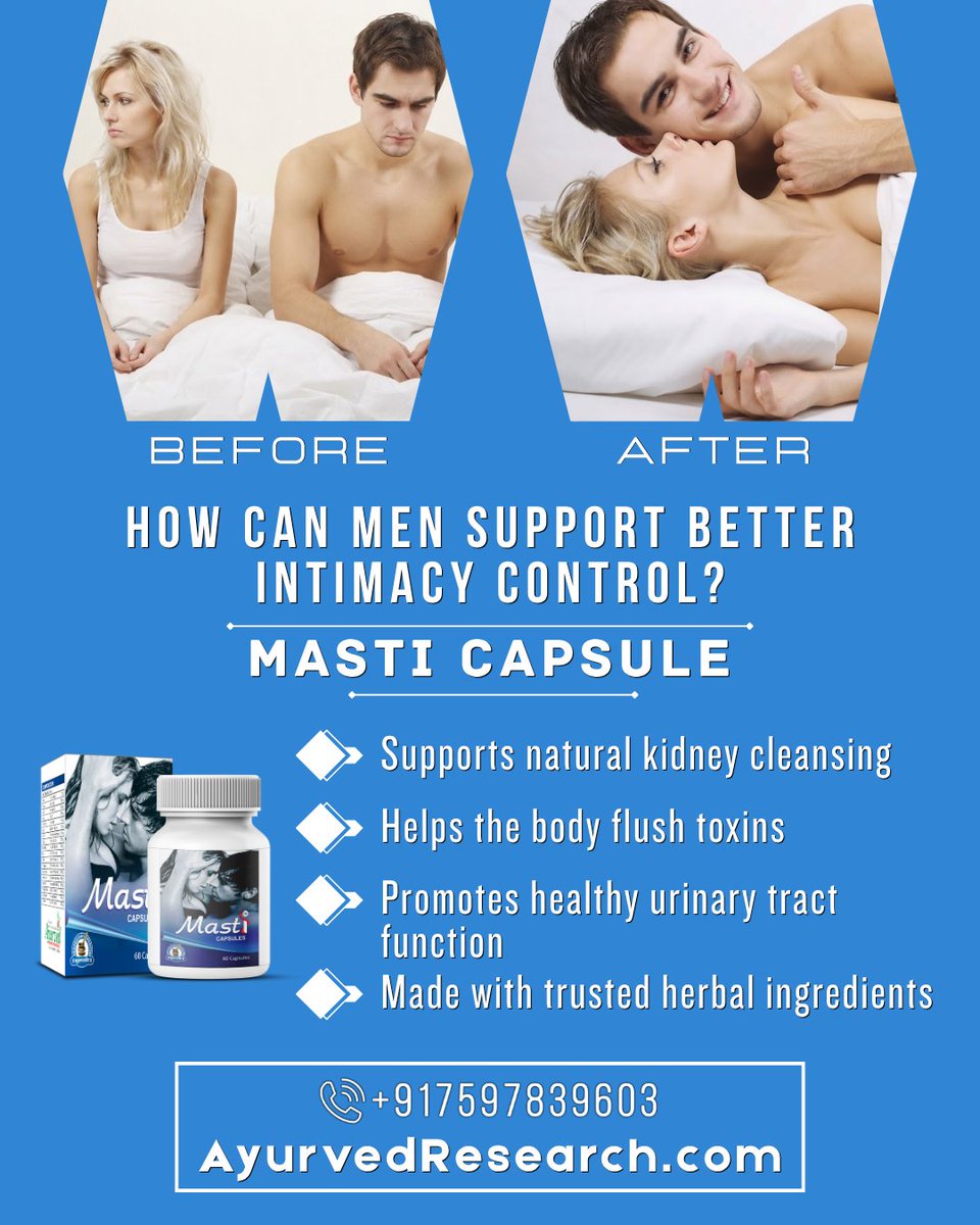 shaun__walker's tweet photo. How Can Men Support Better Intimacy Control?
https://t.co/1GHJhCTdOh
Masti Capsule is formulated with a natural herbal blend to help support calm, confident performance.
#malestamina #maleendurance #menshealthcare #mensupplement #menhealthawareness https://t.co/249ZJYwRQR