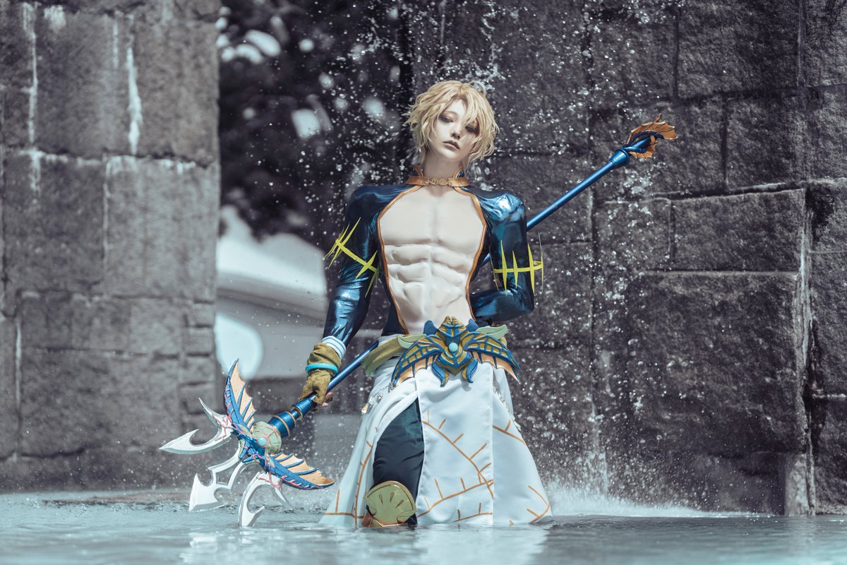 _tsumi_ki's tweet photo. 【Cosplay】終末のワルキューレ
 
大海の暴君  “Tyrant of Ocean”
  
Poseidon : 良介(@ryomikk_a )
Photo : TAPi
#鴨コス
#太陽が丘ファミリープールコスプレ https://t.co/Qii59pZ2vz