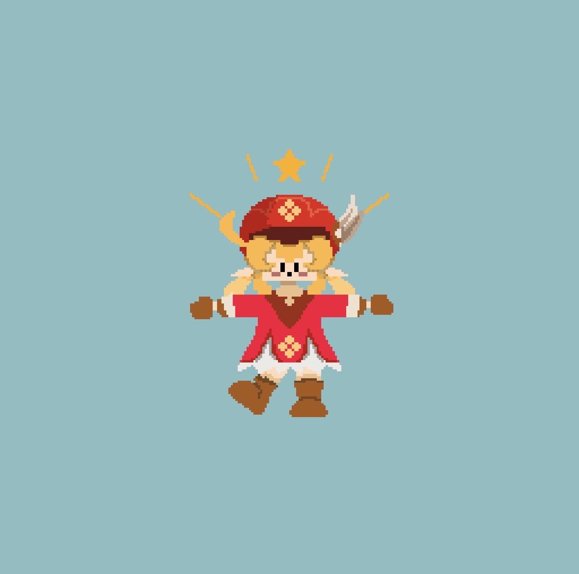 pico_nko's tweet photo. ドット絵クレーちゃん可愛い！！アイコンにしよ！！って思ってやったら画質クソ悪くて涙
ちな元はこれ https://t.co/Od4JWk8xvN