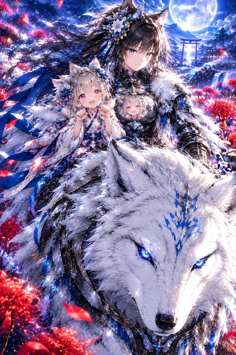 HunterZororo's tweet photo. 胸に刻んだ、姫の肖像。
心に刻んだ、守る誓い。
白狼の背に乗り、姫と未来へ駆ける。 
#AIイラスト #AIart https://t.co/0Ut9Qf5vN4