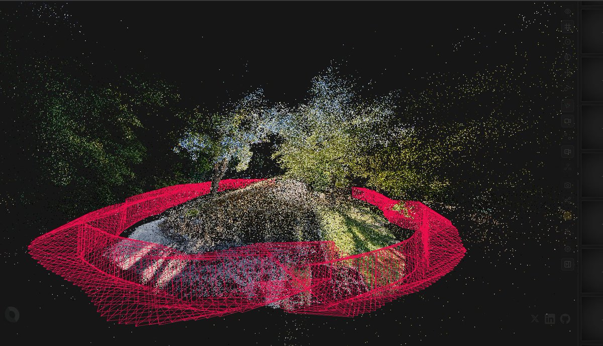 0ffsecreaper's tweet photo. Just finished processing another Gaussian splat ๐ฅ Hereโs the latest update on the pipeline โ cleaned up the point cloud, refined the density, and added the red mesh for boundary checks. More progress soon. #GaussianSplatting #3DSplat #SplatUpdate
https://t.co/Qm129bLnKj https://t.co/VTswGwcPjD