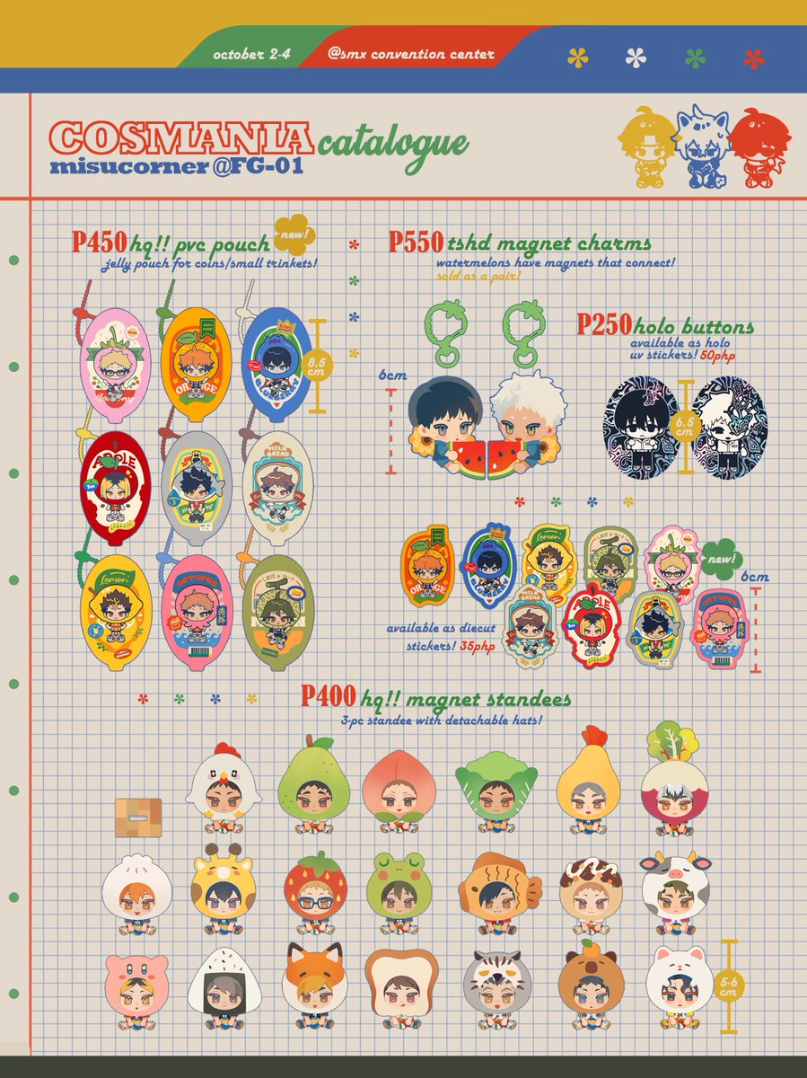 misu_025's tweet photo. [🔃💛much appreciated!]
🌱
here's my final catalogue for #cosmania2026 🎉 didn't realize i'm bringing so much til i edited this 💦 i'll accept POs via dms until tomorrow morning! otherwise do lmk which ones you're eyeing!🙏 see you guys! 💖
🌱
1/2
#CosplayMania2026 https://t.co/XvMLO0SsSt