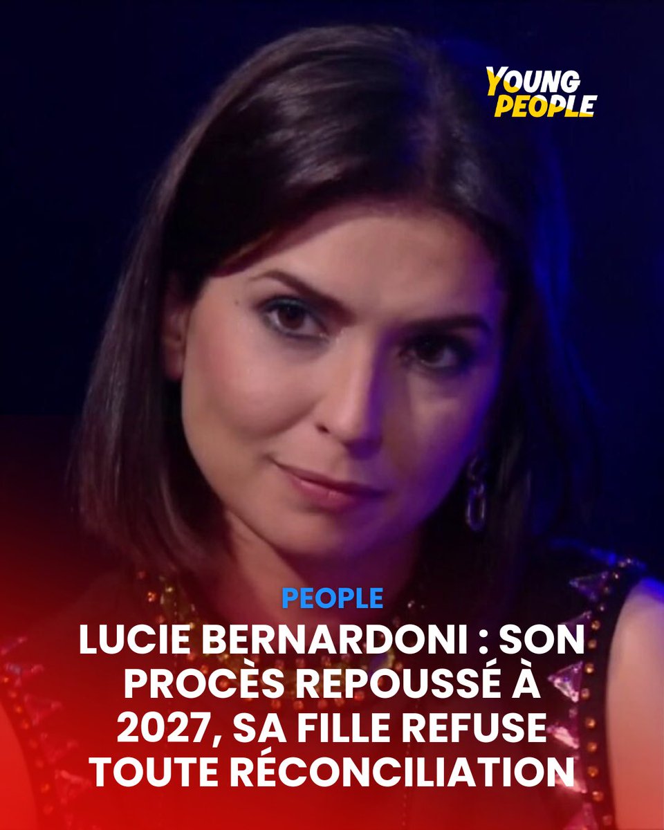 youngpeople_off's tweet photo. L'affaire opposant Lucie Bernardoni à sa fille Lily connaît un nouveau rebondissement. Visée par des accusations de violences, le procès de l'ancienne répétitrice de la #StarAcademy a été renvoyé au 1er avril 2027. L'adolescente refuse toute réconciliation. ⚖️

📸 TF1 https://t.co/qKcBNYm35u