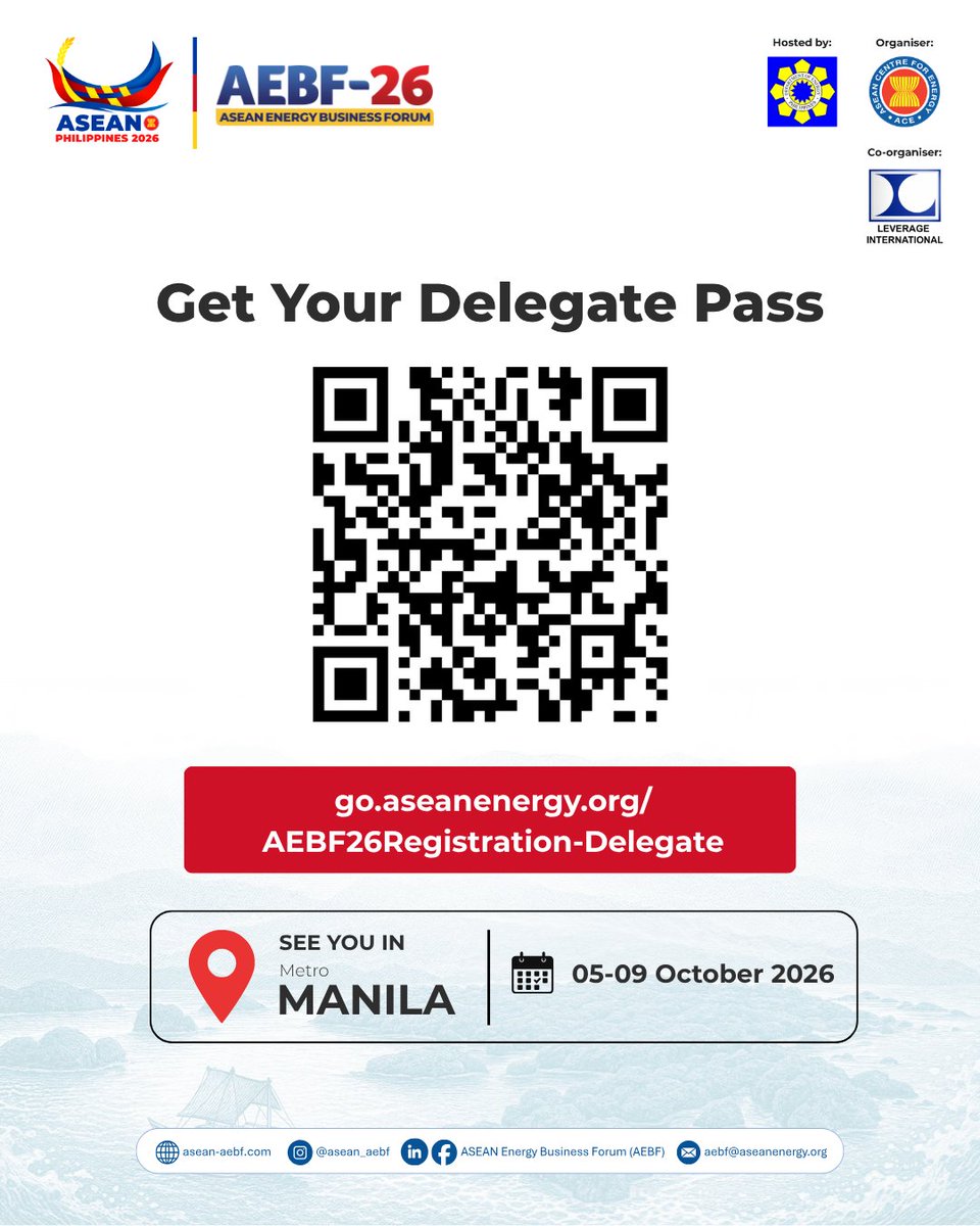 asean_aebf's tweet photo. ⚡DAY 3 SESSION LINEUPS | #AEBF26

 📌Book Your AEBF-26 Ticket:
https://t.co/WCIk09JuF1

📅 05–09 October 2026
📍 PICC, Metro Manilla.
 
🔗 https://t.co/VqeRCq66KM 
📩 Enquiries: aebf@aseanenergy.org https://t.co/kYlhRAUDOi