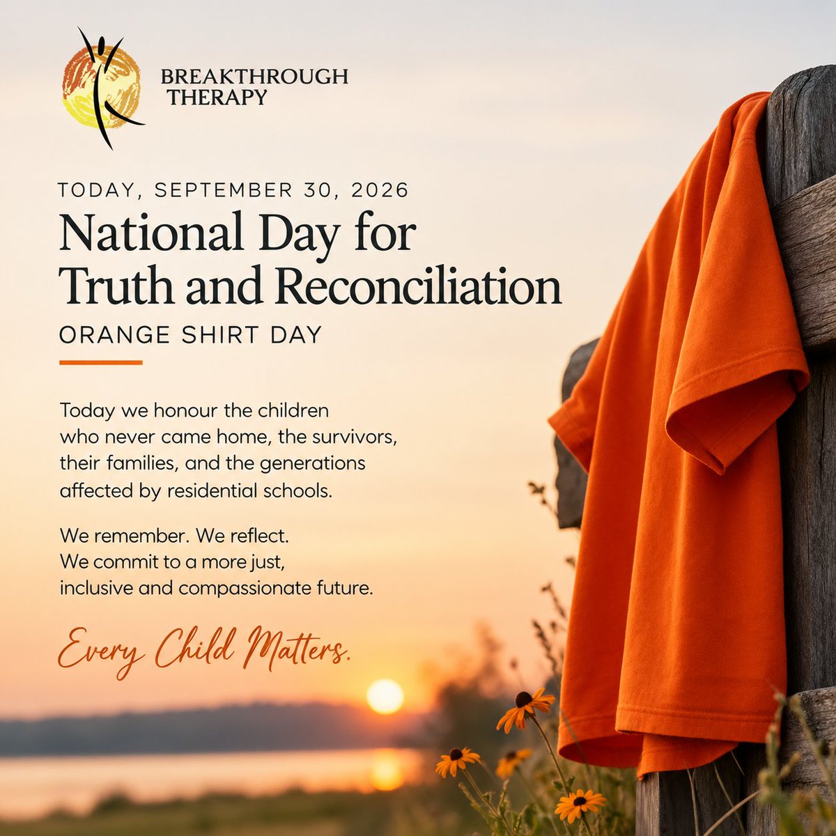 bttpsychedelics's tweet photo. Today, we honour the children who never came home, Survivors, their families, and Indigenous communities. We remember, we reflect, and we commit to listening, learning, and walking the path toward reconciliation.

🧡 Every Child Matters.

#NDTR #OrangeShirtDay #EveryChildMatters https://t.co/IiXdLzBPjg