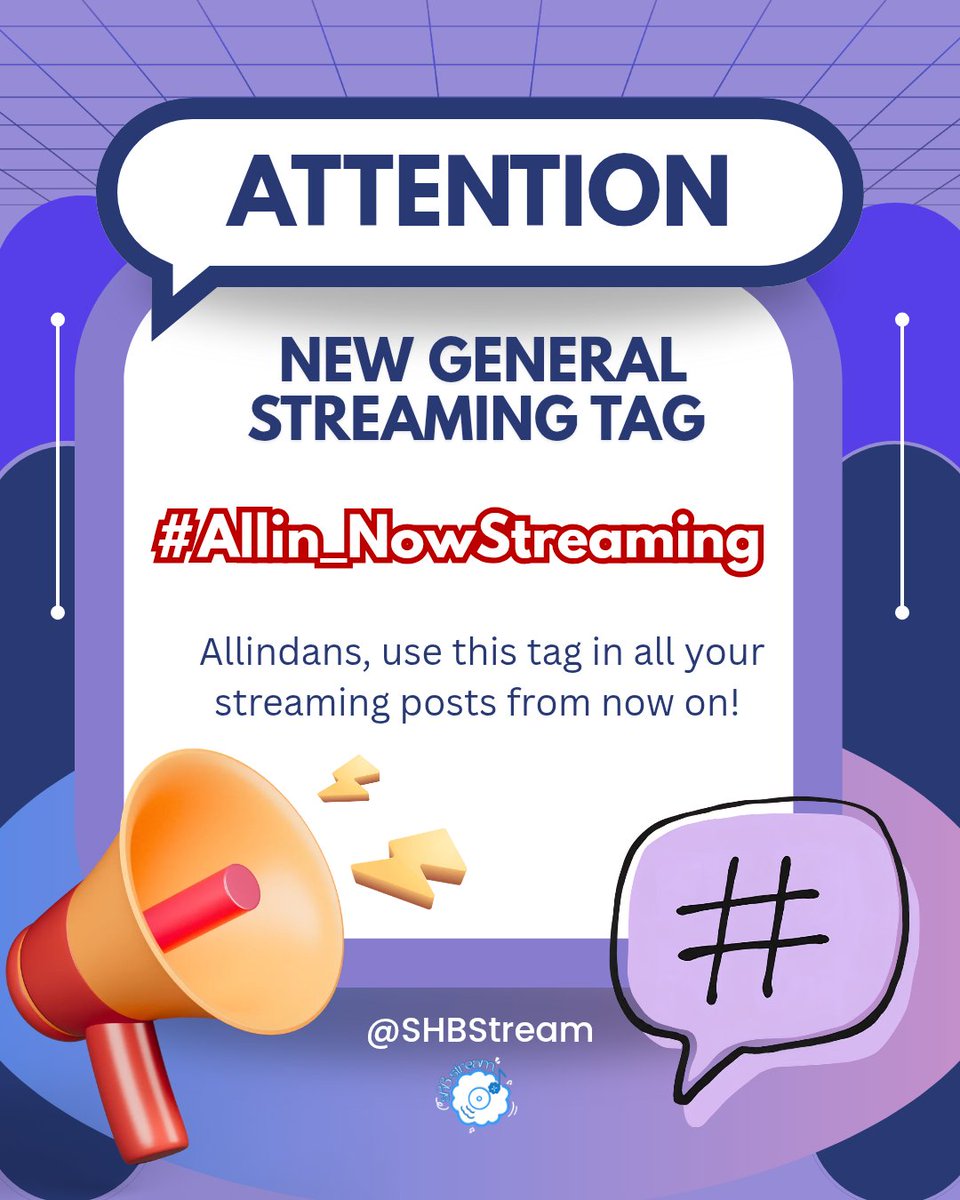 SHBStream's tweet photo. 🚨 𝐒𝐓𝐑𝐄𝐀𝐌𝐈𝐍𝐆 𝐔𝐏𝐃𝐀𝐓𝐄 🚨

To better streamline our efforts, SHBStream team is introducing a new 𝙜𝙚𝙣𝙚𝙧𝙖𝙡 𝙨𝙩𝙧𝙚𝙖𝙢𝙞𝙣𝙜 𝙩𝙖𝙜 for #SUNGHANBIN.

Moving forward, this will be our official tag used for all streaming in different music platforms:

👉 #𝗔𝗹𝗹𝗶𝗻_𝗡𝗼𝘄𝗦𝘁𝗿𝗲𝗮𝗺𝗶𝗻𝗴 👈

Please make sure to use this tag in all your streaming posts from now on. Let’s stay unified, Allindans!  

ALL IN,
SHBStream 🩵