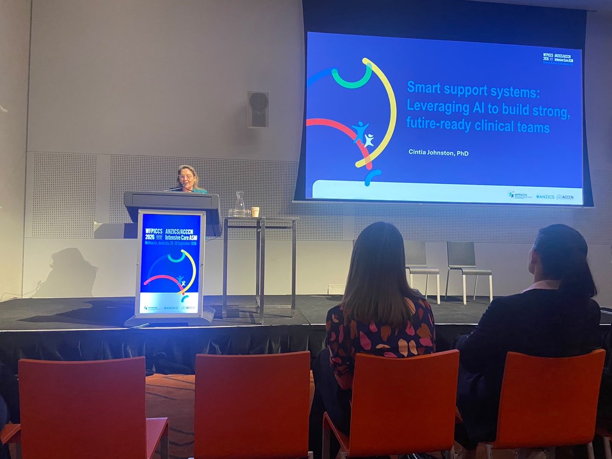 cintia_johnston's tweet photo. @WFPICCS @anzics @ACCCNAUST Congress 2026. Happy to be in Melbourne, sharing experiences with colleagues from around the world.” 🌏✨ #pedsicu #team #picu #ai #education https://t.co/uAkZzLIywZ