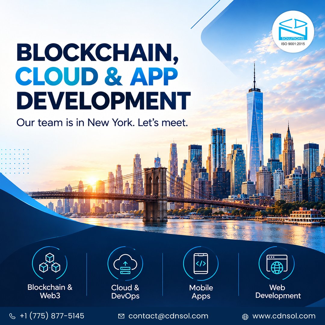 cdnsolutions's tweet photo. Blockchain, Cloud, Mobile, Web. We build  it all, and we are in New York. DM us to meet. #Blockchain #Cloud  #NewYork #CDNSolutions https://t.co/wFN6WIpu3M