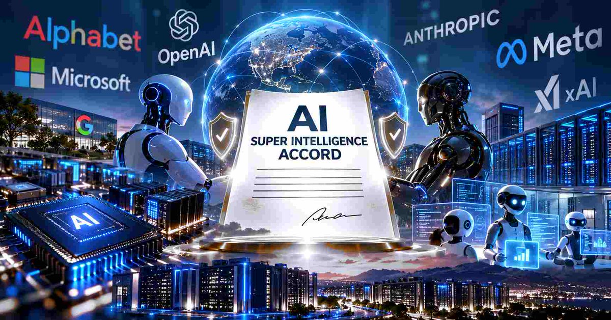 Steven__Frazer's tweet photo. Trump’s ‘Super Intelligence’ accord: AI investment impact 

#AIAccord #AIRegulation #SuperIntelligence #BestAIStocks #TopAIStocks #AIinvestment #Investing #AIinfrastructure #TopTechStocks #OpenAI #Anthropic #Alphabet #Microsoft #xAI #Meta @Sharesify 

https://t.co/UXhRz0ctH4 https://t.co/njxuHJ56fN