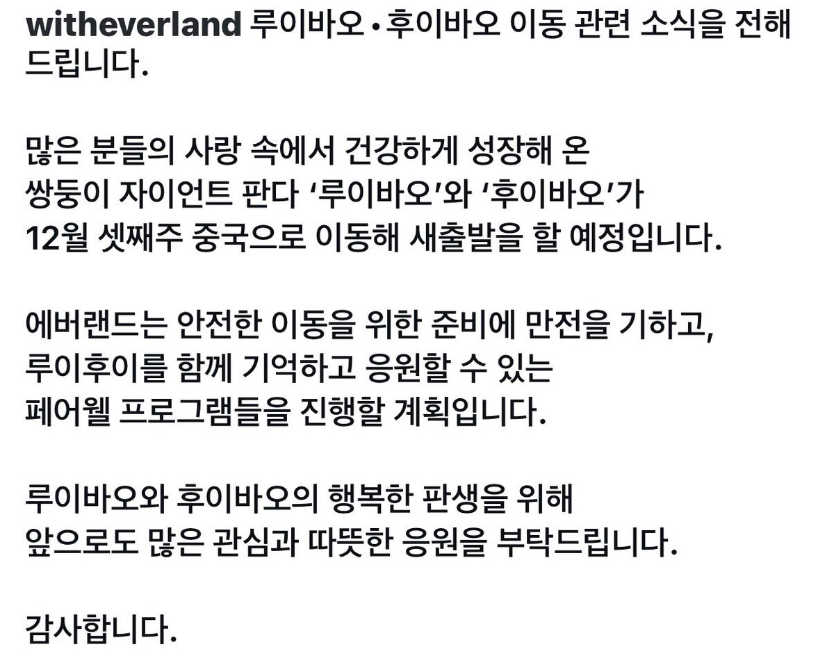 sangkeumha78140's tweet photo. 벌써 이별의 시간이…ㅠㅠ 푸바오 보낼때도 힘들었는데
루이후이는 또 어떻게 보내😭
이래서 푸바오 보내고 더 마음 주지 말아야겠다고 다짐했는데 어떻게 안 줘 이렇게 이쁜데 ㅠㅠ 부디 새롭게 시작하는 루이후이 판생에 늘 건강과 행복만 가득하기를.. 
 #루이후이 #RuiBao #HuiBao #자이언트판다 https://t.co/2RwEtDt0lM
