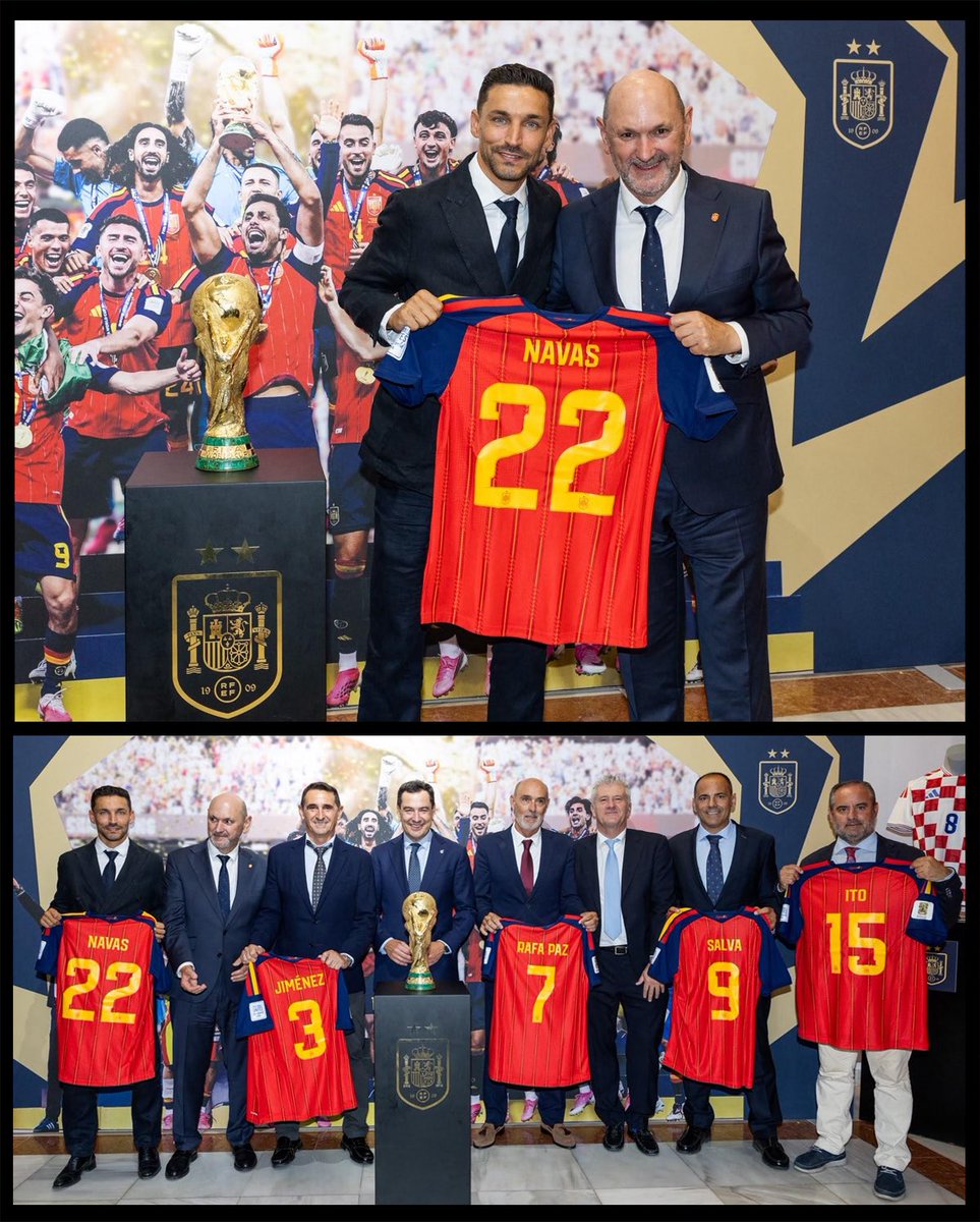 JNavas's tweet photo. Orgullo y honor levantar la Copa del Mundo en mi Sevilla. Siempre con mi Selección! https://t.co/692Vpk5b9J