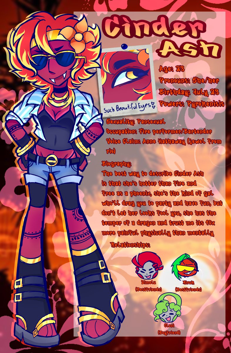 saltyp3ppers's tweet photo. Hello No Straight Roads Twitter/X !! This is my first post for this account for anyone who saw this oc on tiktok well y'all already know my oc Cinder Ash (ill be posting some ocxcanon slop between her and eloni soon) #nostraightroads
#nsr #nostraightroadsoc https://t.co/z0xUK34tug