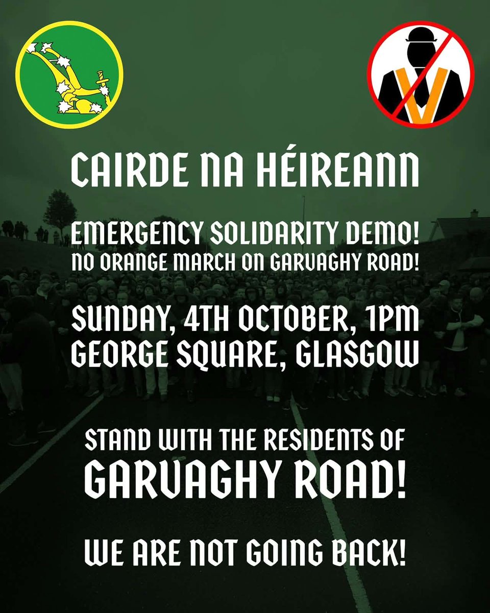 citizentommy's tweet photo. Solidarity with the Garvaghy Road residents and community 🤝🕊️ https://t.co/N8edFn3mZA