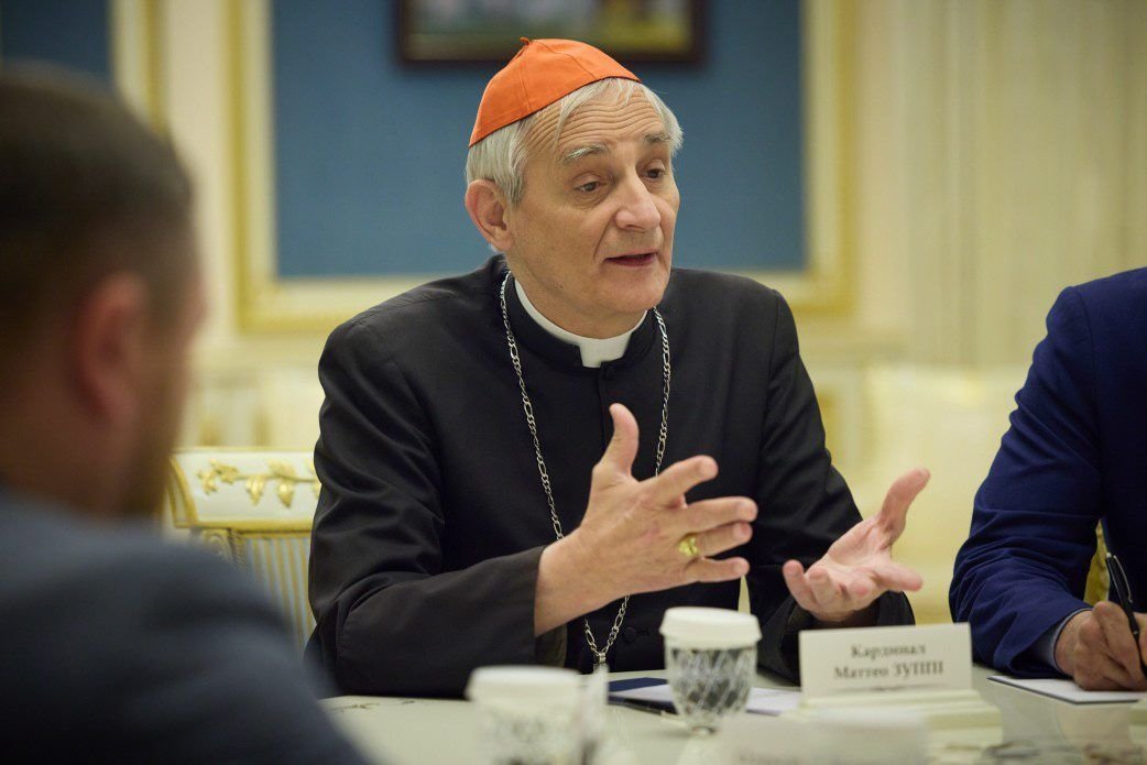 The_CFNews's tweet photo. Pope Leo has appointed Cardinal Zuppi of Italy to lead a humanitarian peace mission in Russia from Sept. 28th–30th.

The visit to aims to support the efforts regarding prisoners of war as well as children separated from their families. https://t.co/24OVy6Ve34