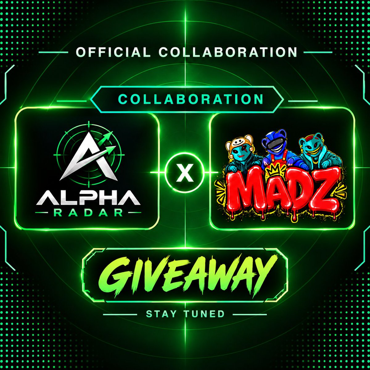 Alpha_Radar__'s tweet photo. Alpha Radar × @MadzNfts Collaboration

10 GTD Sptos Giveaway

How to enter: 
• Follow @MadzNfts 
• Follow @Alpha_Radar__ 
• Like &amp; Repost 
• Drop your EVM wallet below

10 Winners will receive GTD spots.

Ending 24 hours https://t.co/AIBmofu3qu