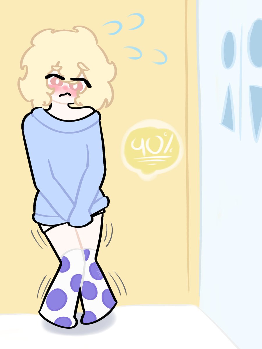 Koe_Lemonade's tweet photo. Sera que llegara a tiempo al baño? 

#omorashi #pee #desperation #art #peeaccident #holding #fullbladder #nsfw (?) https://t.co/bUZKZtv6Zj
