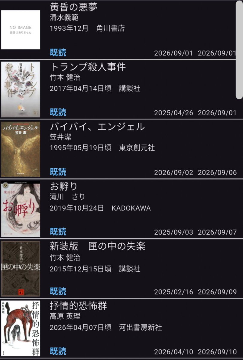Hellomyrecord's tweet photo. タグをひと月間違えてたので再投稿😭
#9月の読了本 は22冊でした！
全体的にホラー多めで、『妹が死んだ時の海亀』や『抒情的恐怖群』など良作多数。こうして見るとぜんぜんポストできてなくて反省です😭
 #読書好きな人と繋がりたい https://t.co/aX90FJfuxM