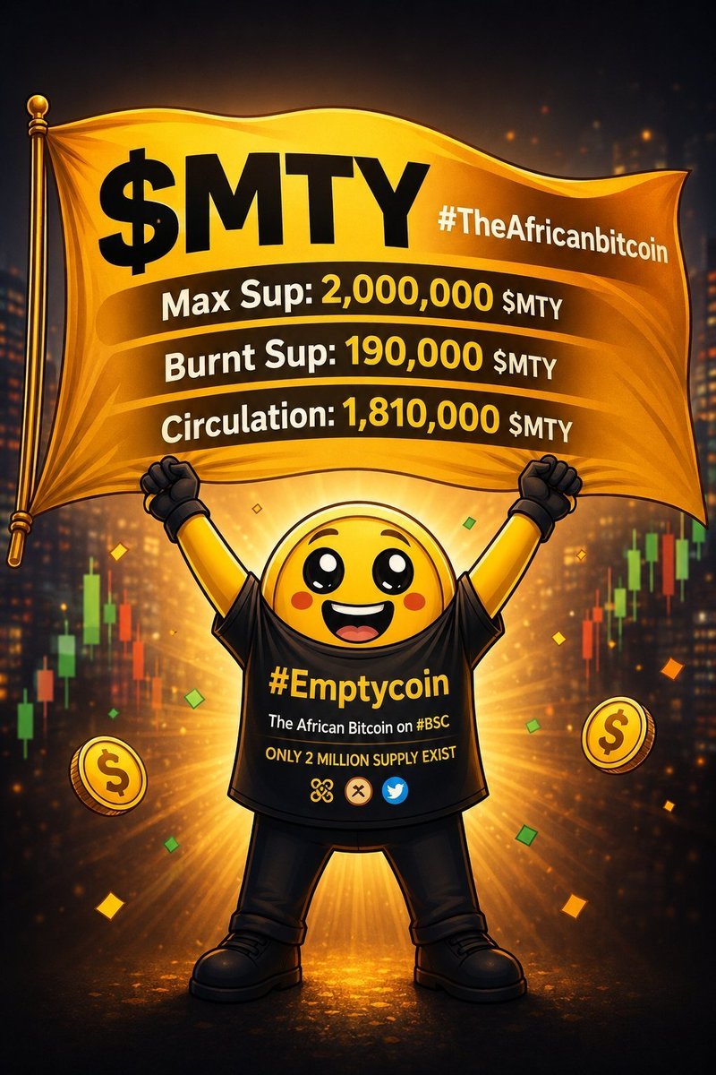 Chinedu33023's tweet photo. $MTY Emptycoin is a solid utility project on BNBCHAIN with strong community, we are still early guys, it's still below 30k market-cap, take position @mptybc 

CA:
0x0a3eb4A67F9A1F7A7FE06De5C21CB5AecA083d7b https://t.co/PhwozaQFLn