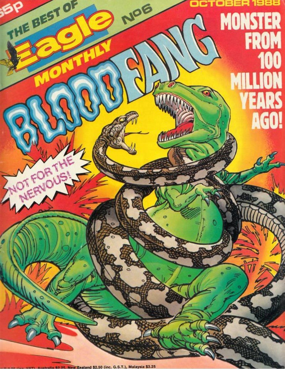 ScarredForLife2's tweet photo. The revived EAGLE (1982) was ostensibly the family-friendly alternative to 2000 AD. Nevertheless, it gave us the famously creepy Doomlord, dystopian nightmare The Tower King, fearsome dinosaur Bloodfang, and gritty dole drama Dolebusters! https://t.co/alHk7NCvSO