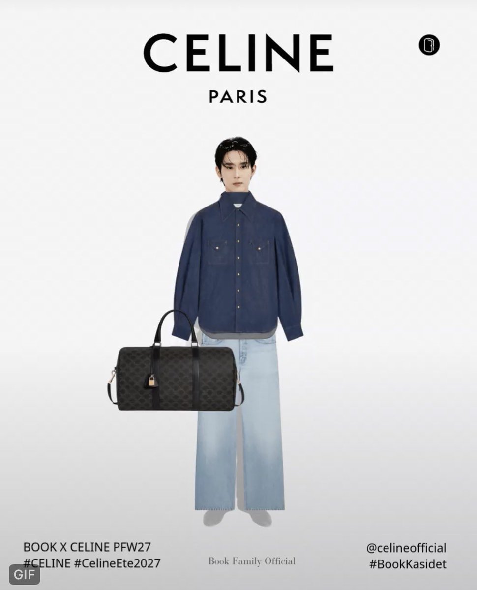 bookfamily_'s tweet photo. ขอเดาว่าบุ๊คจะมาในลุค เสื้อเชิ้ตเดนิม พร้อมกระเป๋า TRAVEL BAG IN TRIOMPHE CANVAS AND CALFSKIN เท่ๆเลย 👕🧳

แต่ความจริงมีเพียง 1 เดียวเท่านั้น เพราะงั้นมารอลุ้นกันลุคสนามบินของบุ๊คไปพร้อมกัน ✨

BOOK X CELINE PFW27 #CELINE #CelineEte2027 #BookKasidet @celineofficial https://t.co/V4b7zIJ6I6