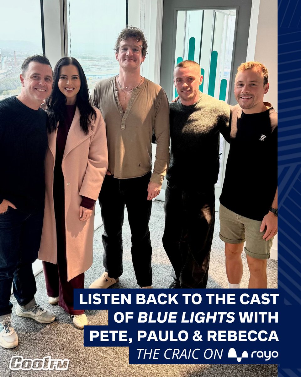 coolfm's tweet photo. Blue Lights stars Nathan Braniff &amp; Neil Keery joined Pete, Paulo &amp; Rebecca to chat about the latest series of the hit police drama 🚓🚨👮‍♂️
You can listen back to their full interview on The Craic podcast on Rayo - linked below 👇
https://t.co/KvgFqynHSn https://t.co/e68FgQoqfM
