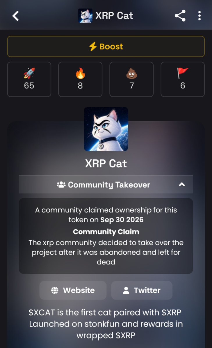 XRPCatSolana's tweet photo. $XCAT CTO has officially been approved

we are now community driven.

xrp communities are undeniable the most persistent in the crypto space.

Now with XRP  above $1.50 and a new flywheel $XCAT, 

- launched on stonkfun
- cat lore
- rewards in $XRP
- community driven

we aim to show the world what an community driven asset can do